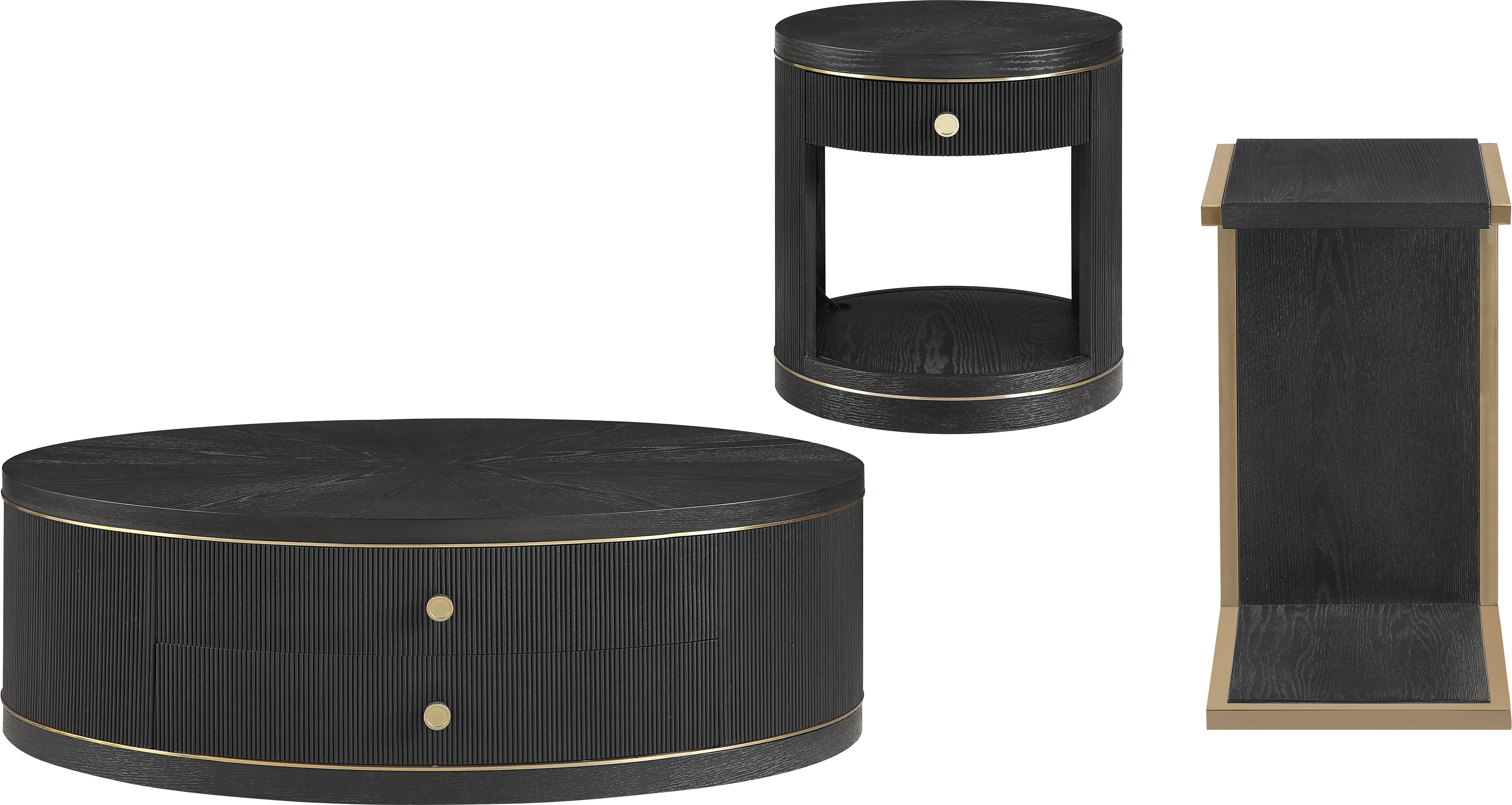 Wilshire Black 3 Pc Table Set - Thumbnail - Image 1