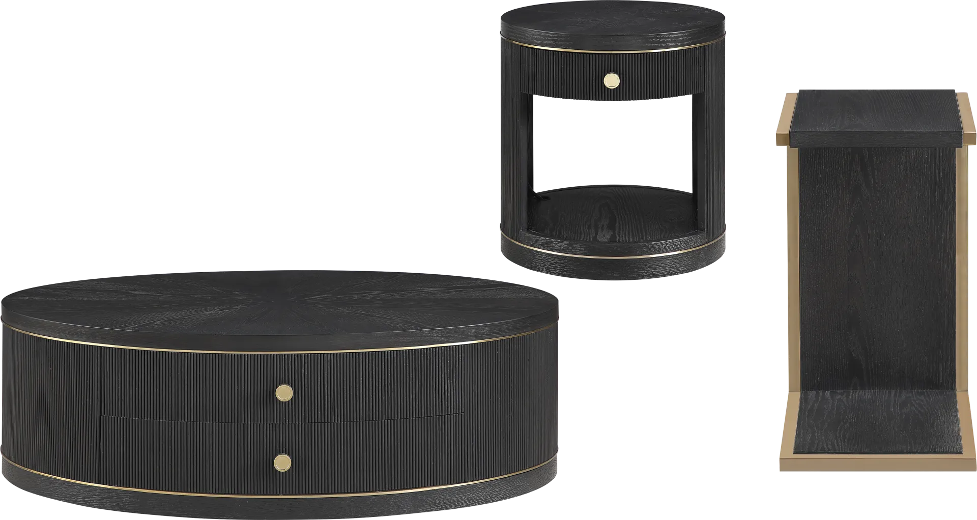 Wilshire Black 3 Pc Table Set - Image 1