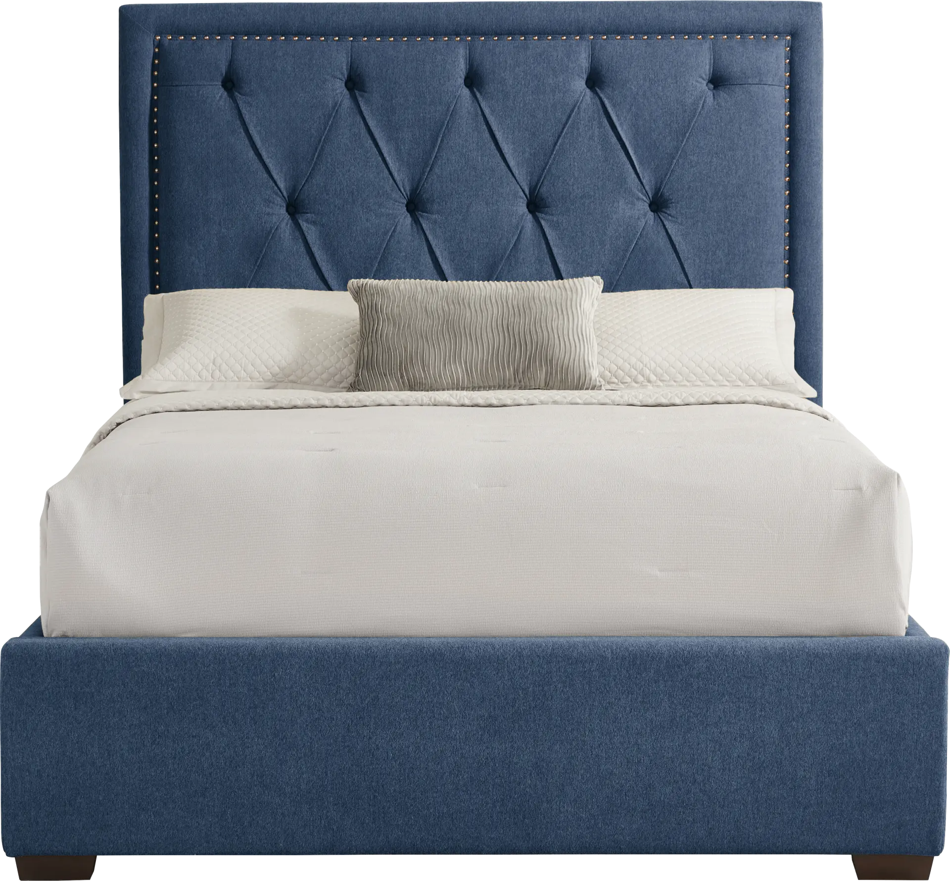 Elridge II Blue 3 Pc King Upholstered Bed