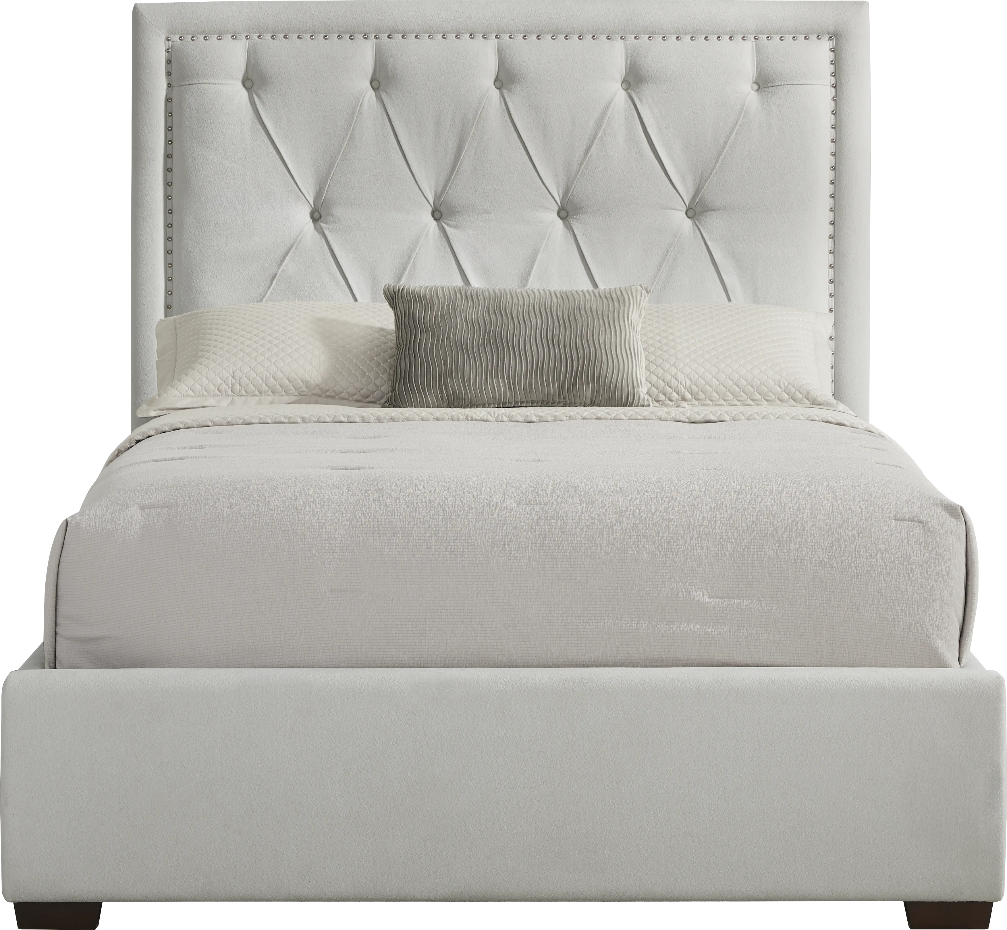Elridge II Gray 3 Pc Queen Upholstered Bed - Thumbnail - Image 1