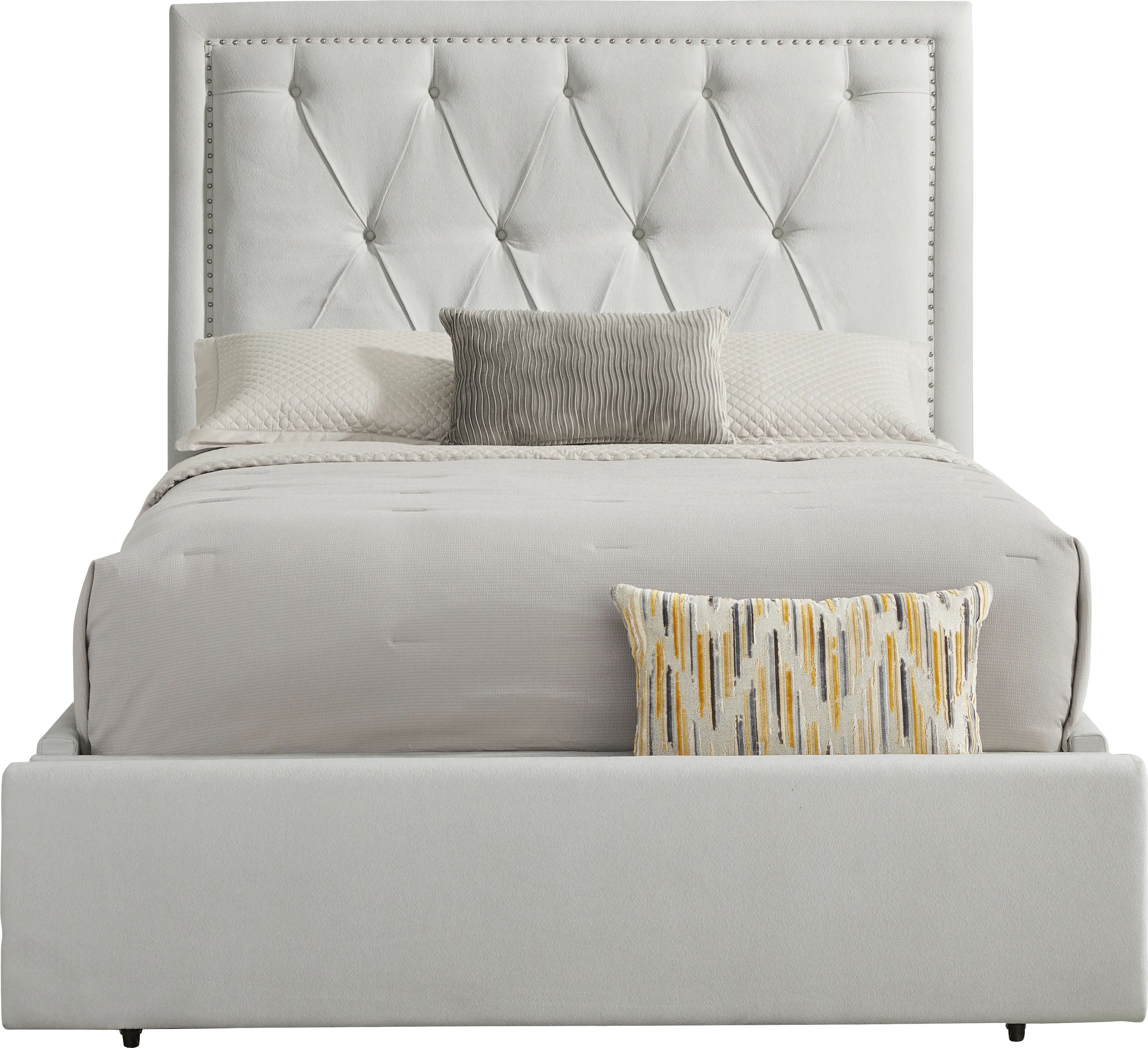 Elridge II Gray 3 Pc Queen Upholstered Storage Bed - Thumbnail - Image 1