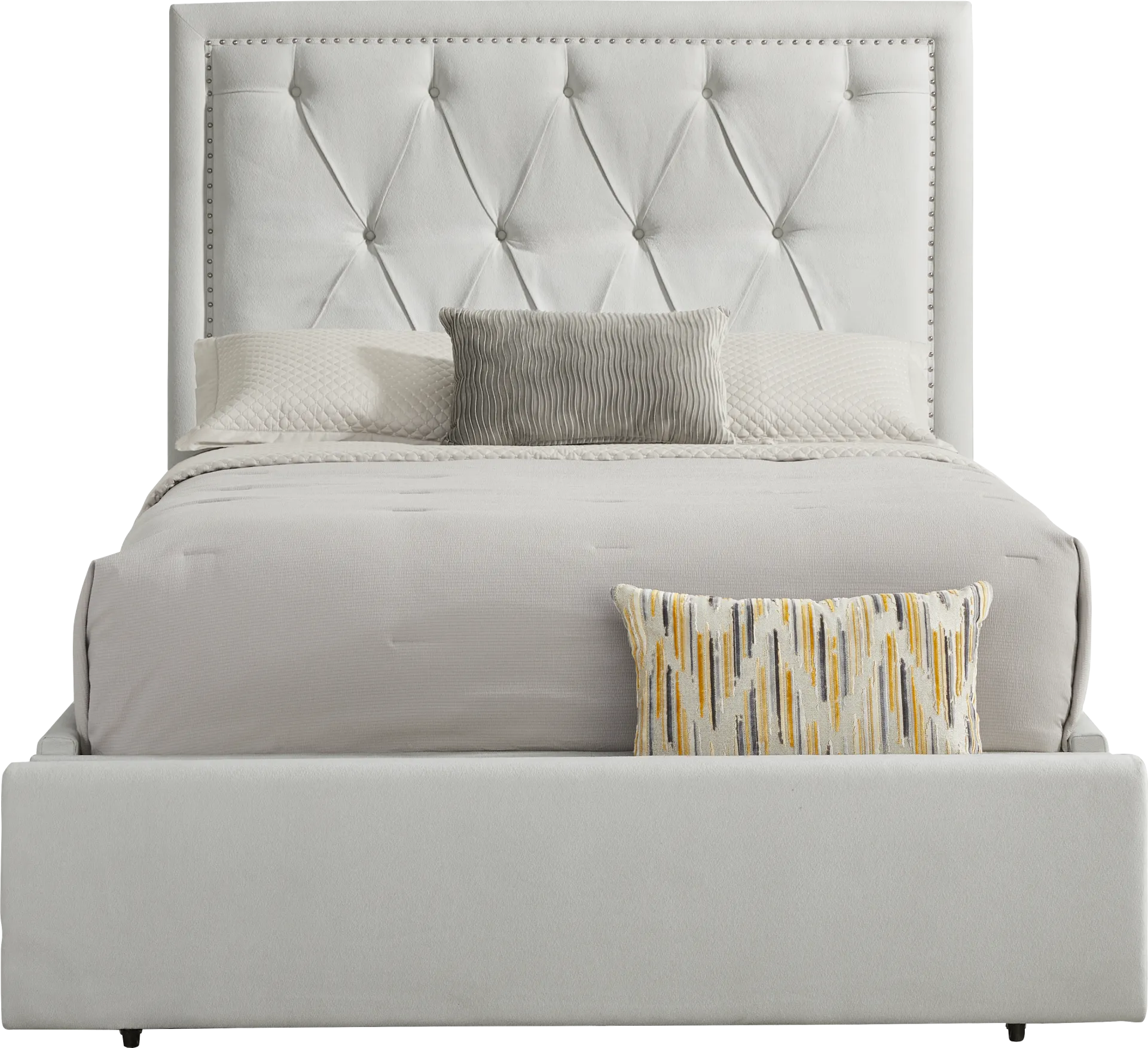 Elridge II Gray 3 Pc Queen Upholstered Storage Bed - Image 1