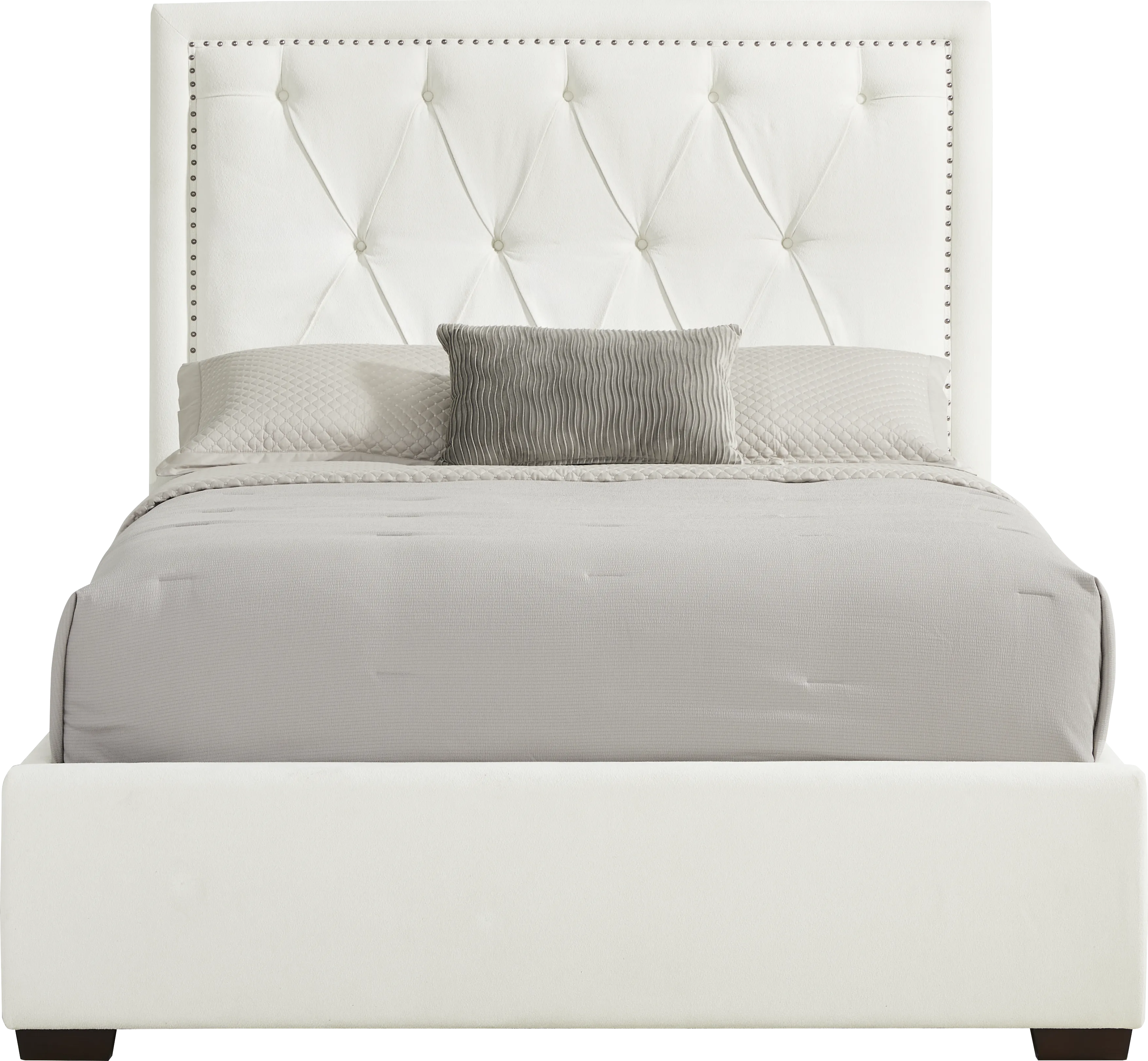 Elridge II White 3 Pc King Upholstered Bed - Thumbnail - Image 1