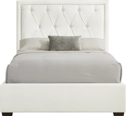 Elridge II White 3 Pc Queen Upholstered Bed