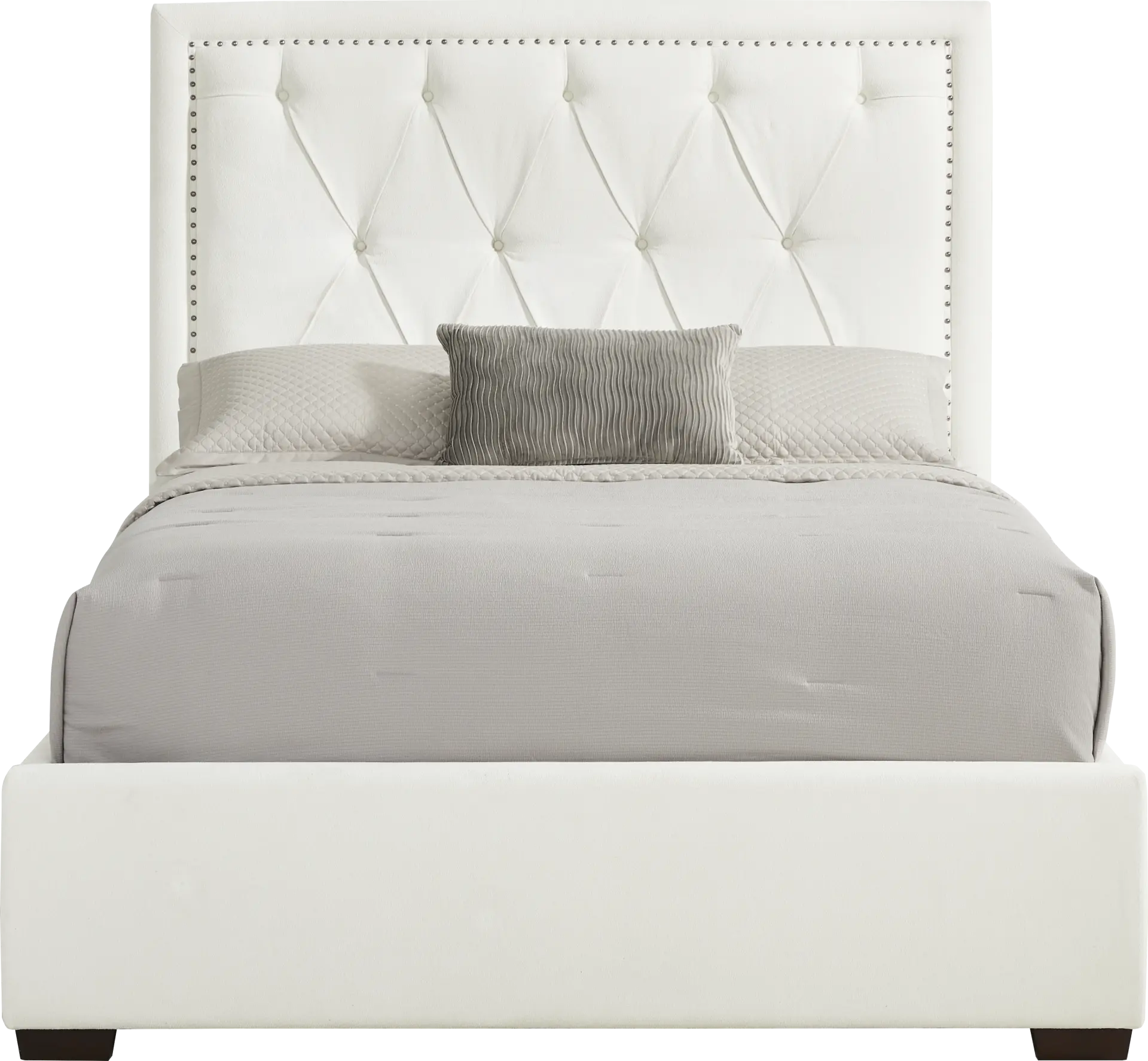 Elridge II White 3 Pc Queen Upholstered Bed