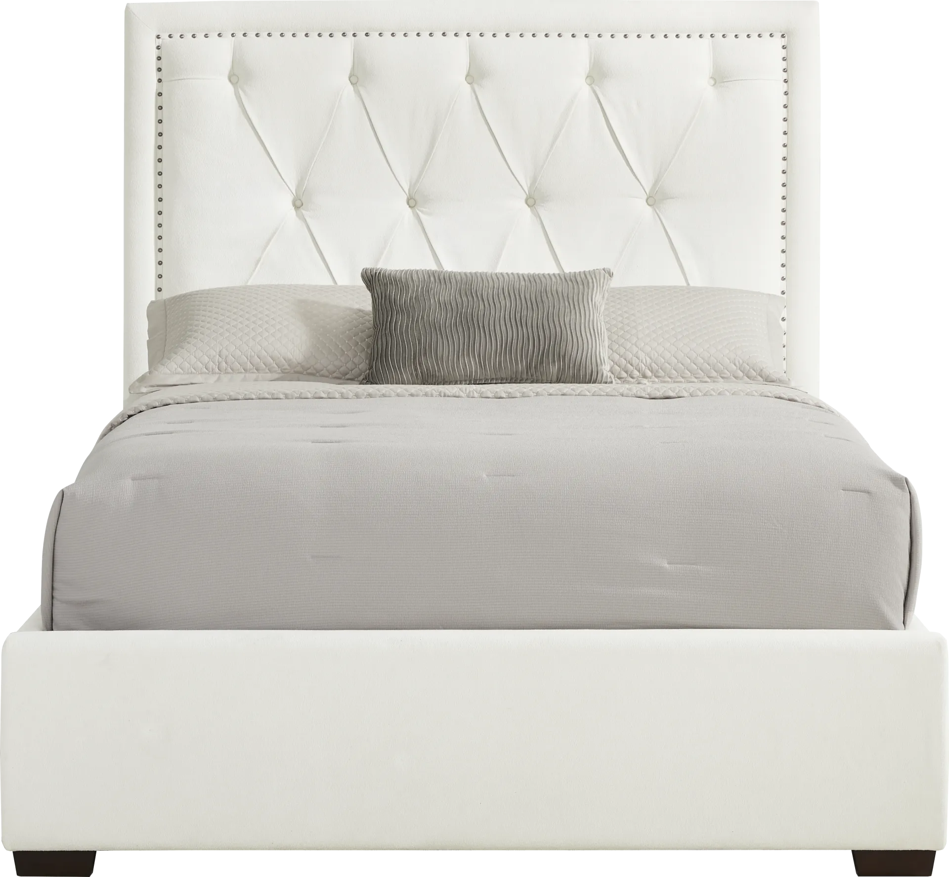 Elridge II White 3 Pc King Upholstered Bed - Image 1