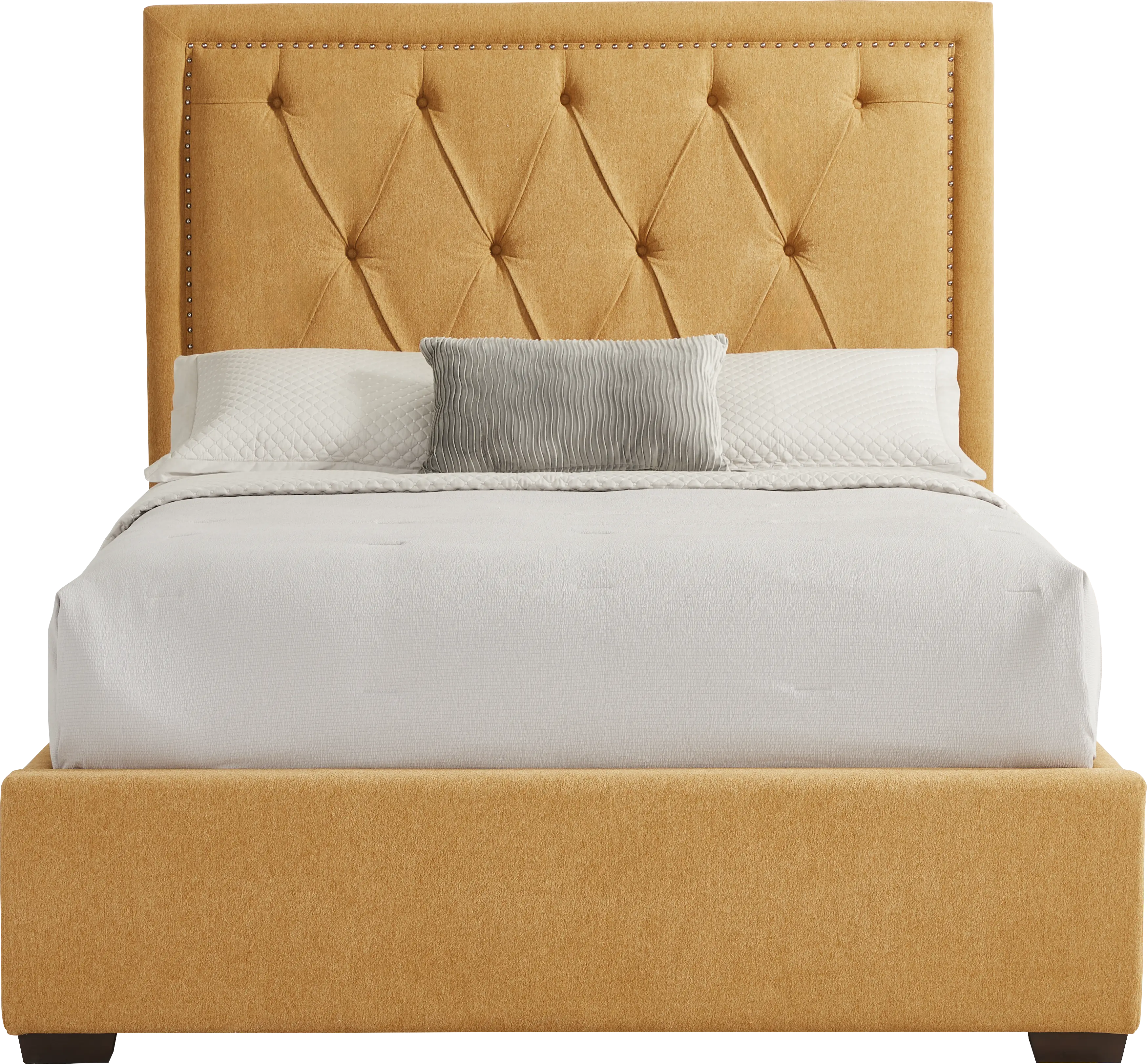 Elridge II Yellow 3 Pc Queen Upholstered Bed - Thumbnail - Image 1