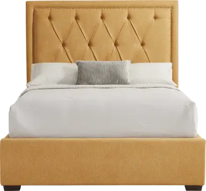 Elridge II Yellow 3 Pc Queen Upholstered Bed