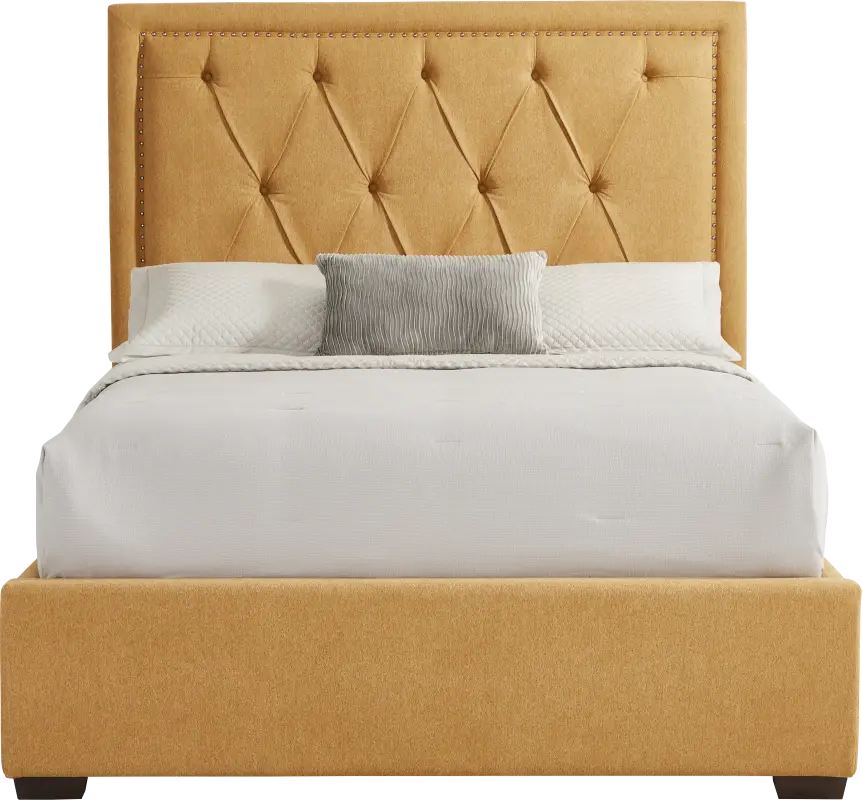 Elridge II Yellow 3 Pc King Upholstered Bed