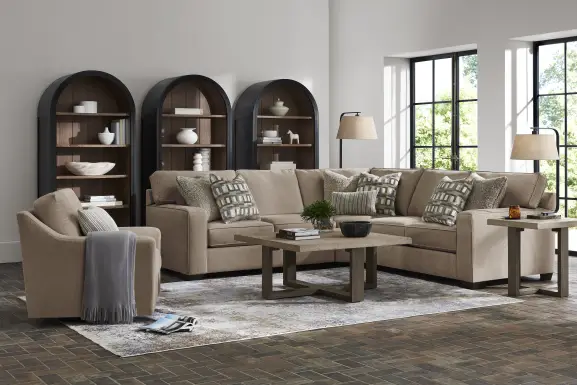 Haskins Brown 3 Pc Sectional