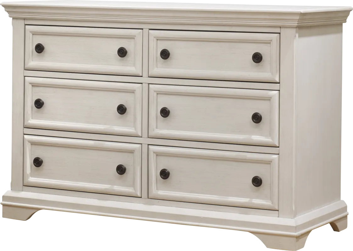 Kids Mevhi Ivory 6 Drawer Dresser