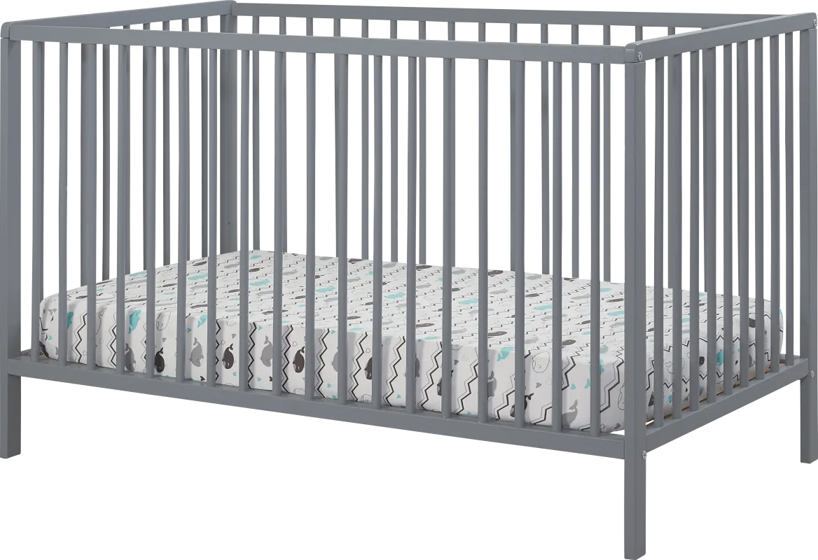 Kids Avukhi Gray Convertible Crib