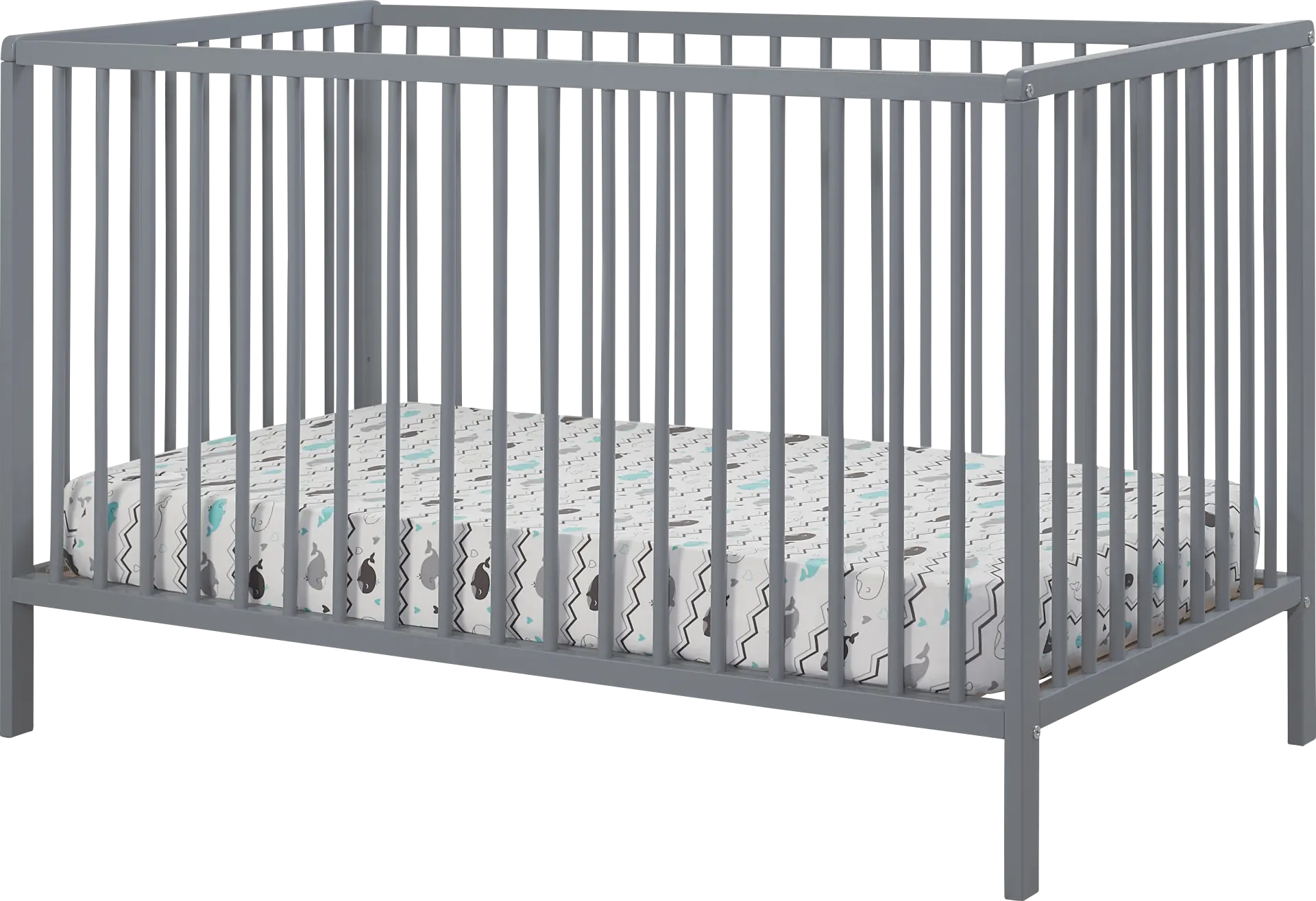 Kids Avukhi Gray Convertible Crib