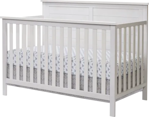 Kids Zivau White Convertible Crib