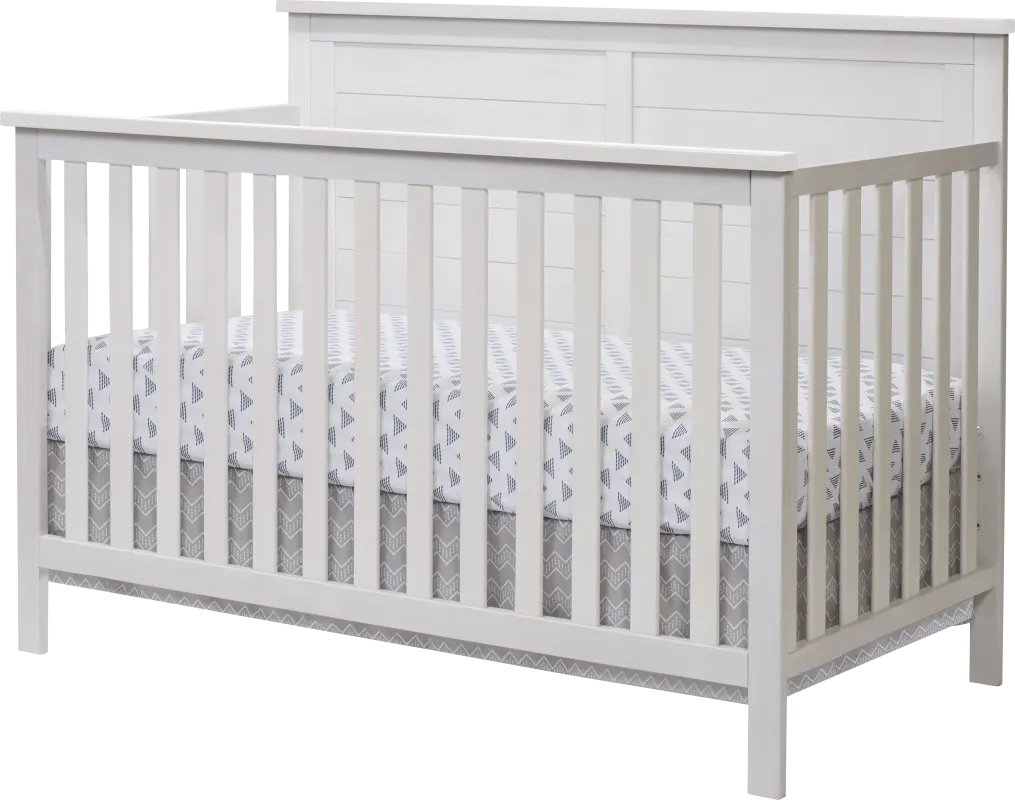 Kids Zivau White Convertible Crib