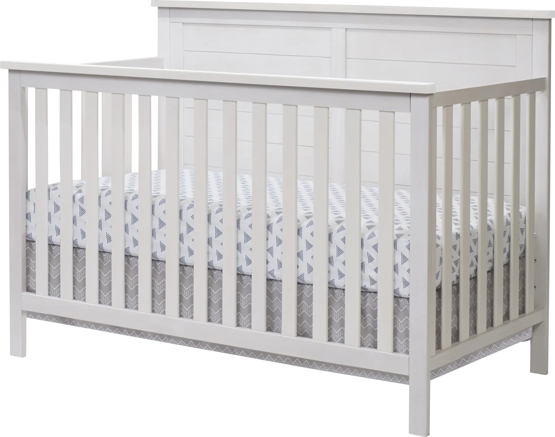 Kids Zivau White Convertible Crib - Image 1
