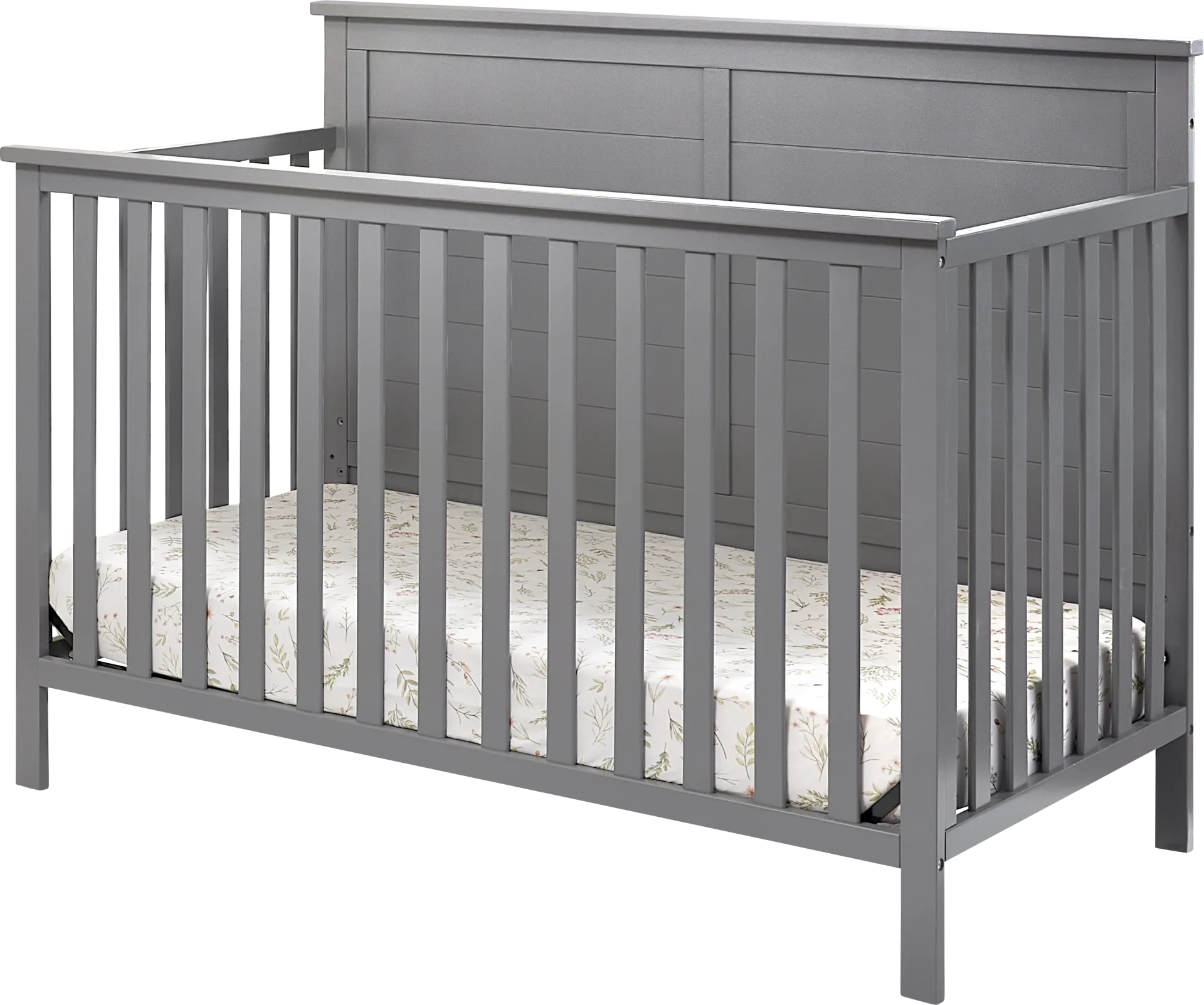 Kids Zivau Gray Convertible Crib - Image 1