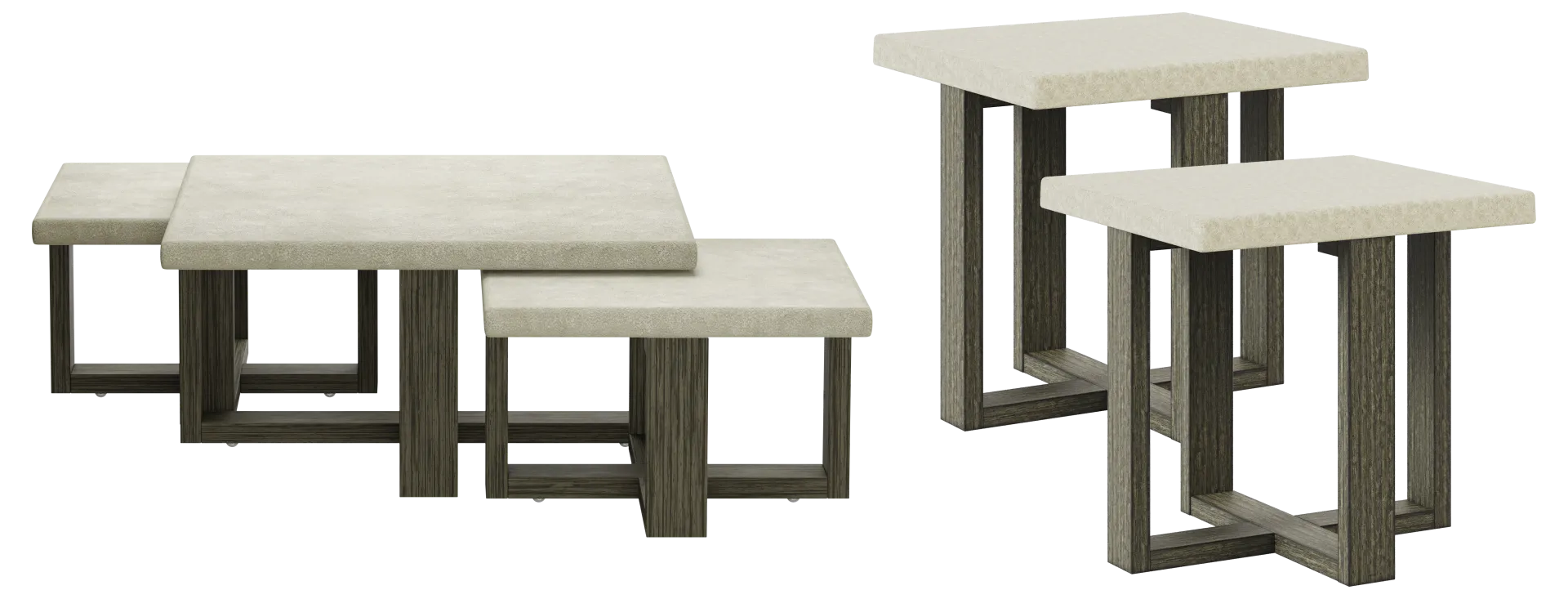 gray 5 pc table set