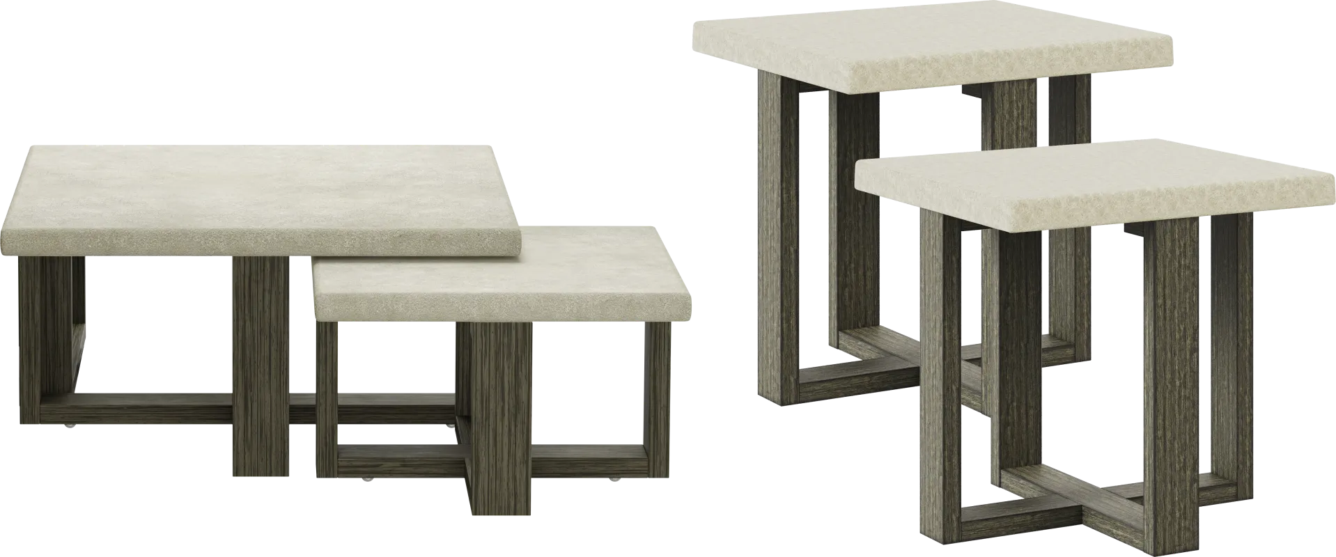 Sanger Gray 4 Pc Table Set