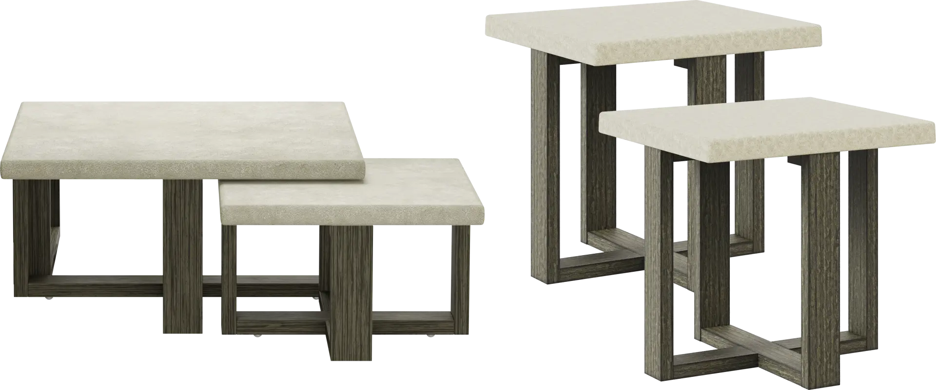 Sanger Gray 4 Pc Table Set