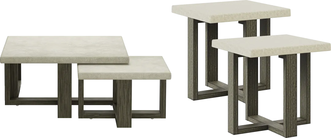 Sanger Gray 4 Pc Table Set
