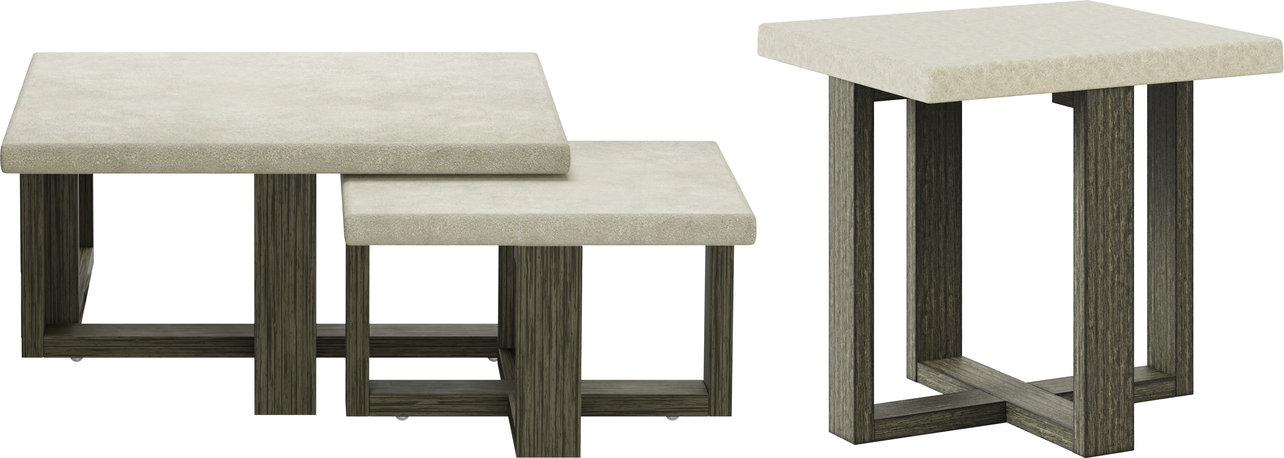 Sanger Gray 3 Pc Cocktail Table Set - Thumbnail - Image 1