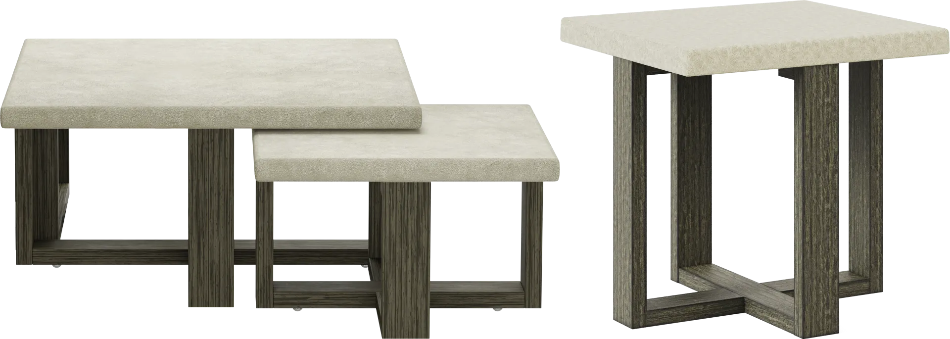 Sanger Gray 3 Pc Cocktail Table Set