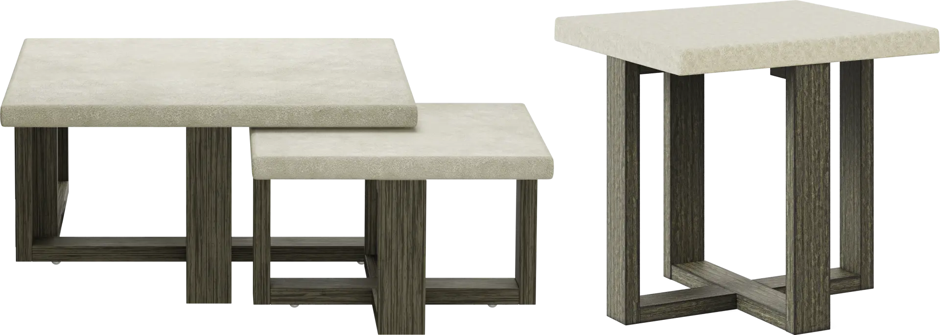 Sanger Gray 3 Pc Cocktail Table Set