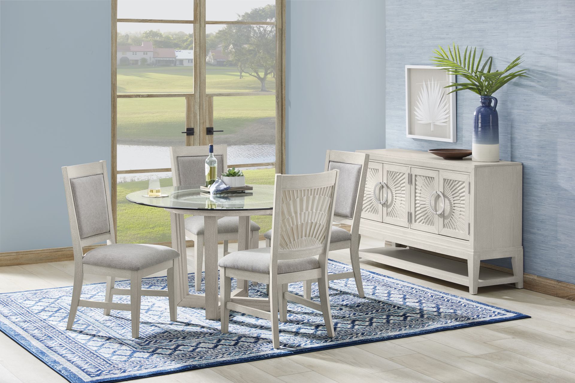 Sunside Way Sand 5 Pc Round Dining Room - Image 1
