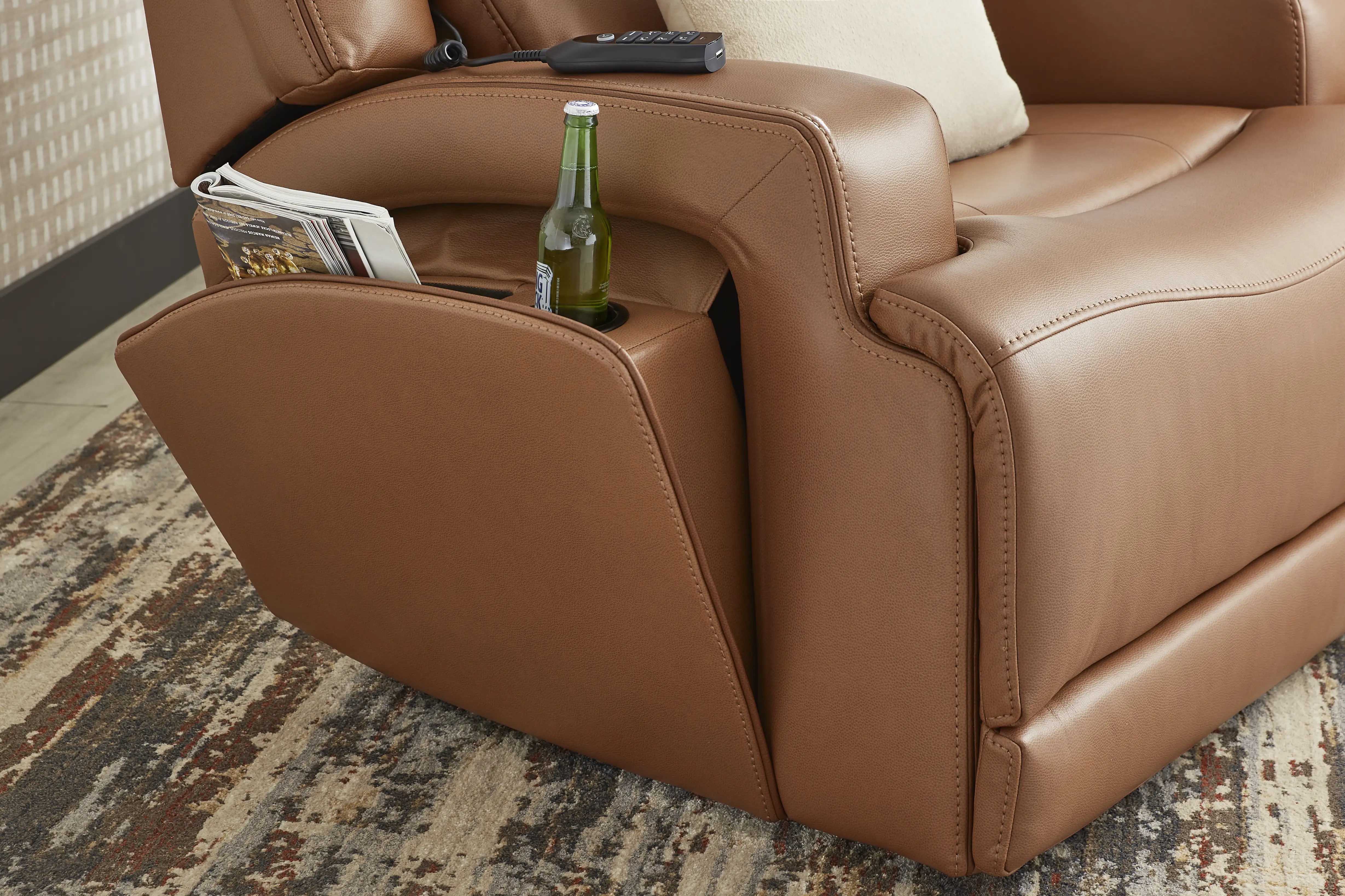 Lift Off by Shaquille O'Neal Home Saddle Dual Power Lift Recliner - Image 15
