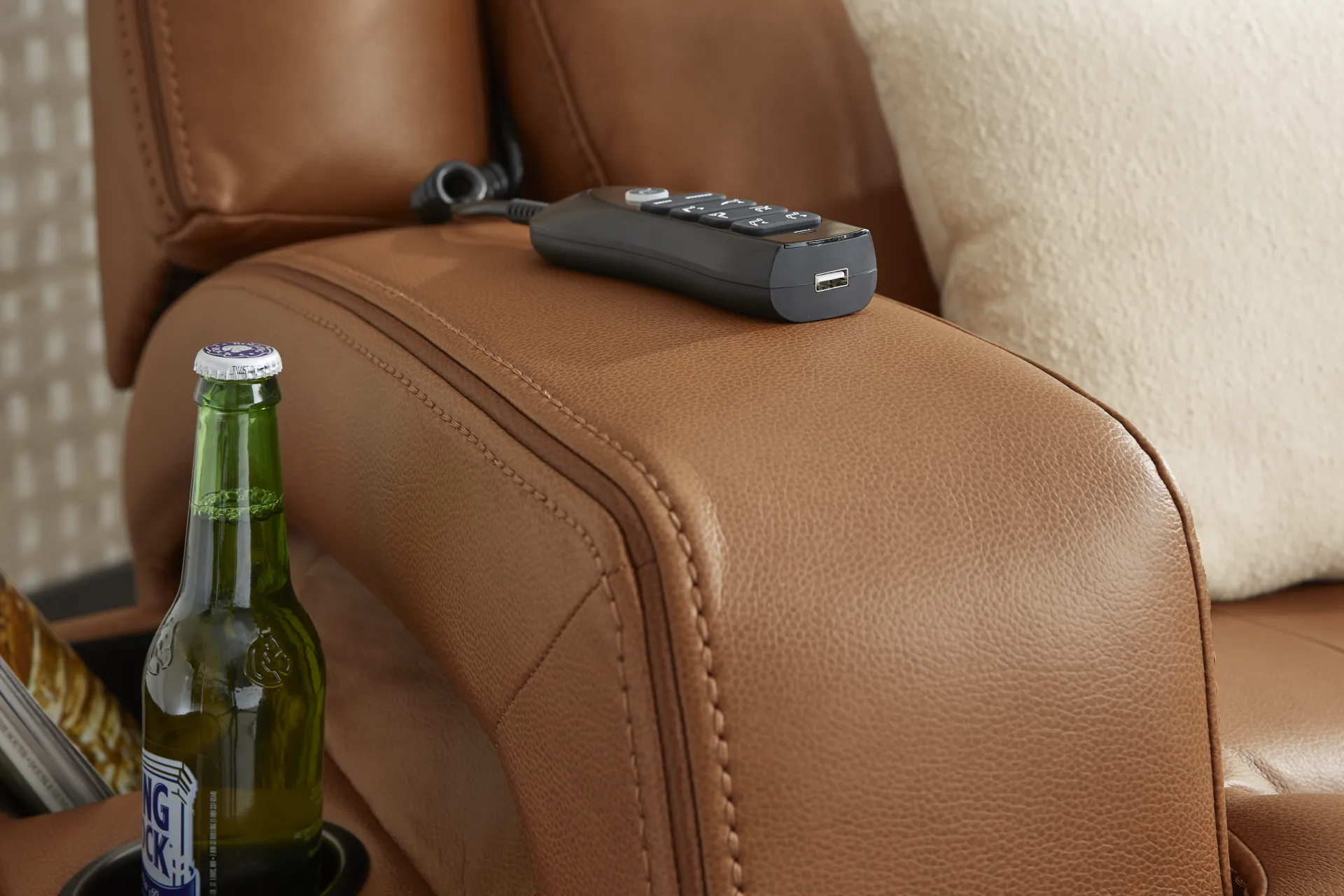 Lift Off by Shaquille O'Neal Home Saddle Dual Power Lift Recliner - Image 16