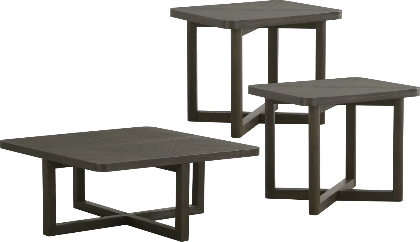 Bremen Charcoal 3 Pc Table Set