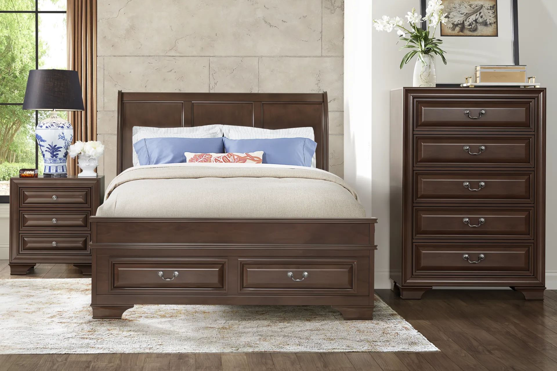 Mill Valley II Cherry Finish Nightstand - Image 1