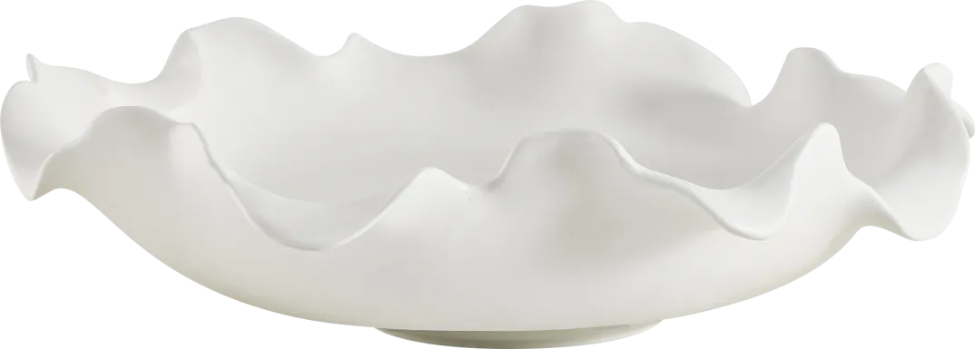 Priscia White Outdoor Bowl