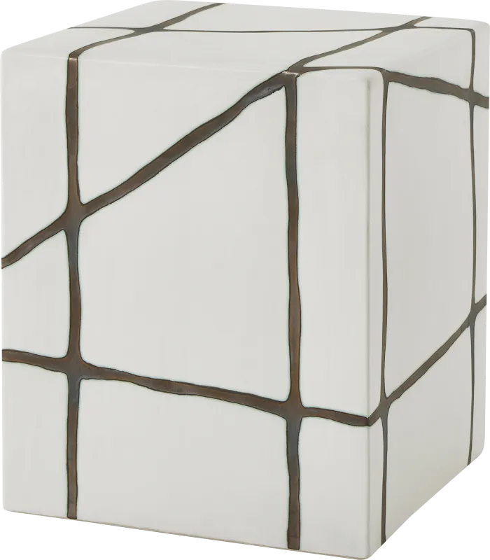 Ovina White Outdoor Stool