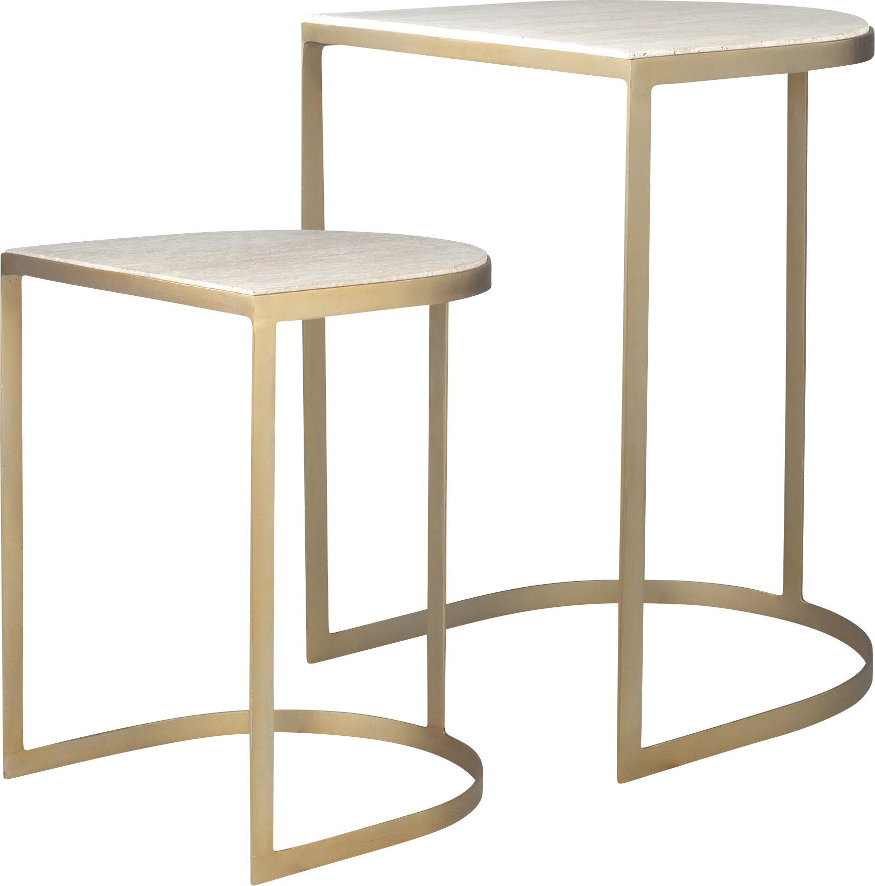 Ayashe White Nesting Table, Set of 2 - Image 1