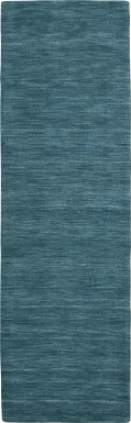 Takano Teal 2'6 x 8' Runner Rug