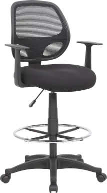 Lanndis Black Desk Stool