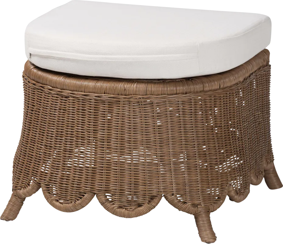 Hearthut Brown Ottoman