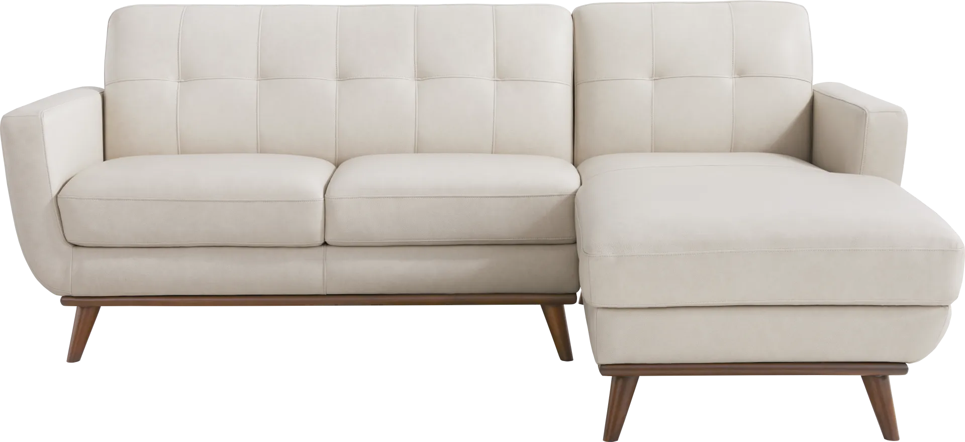 Greyson Ivory 5 Pc Leather Sectional Living Room - Image 2