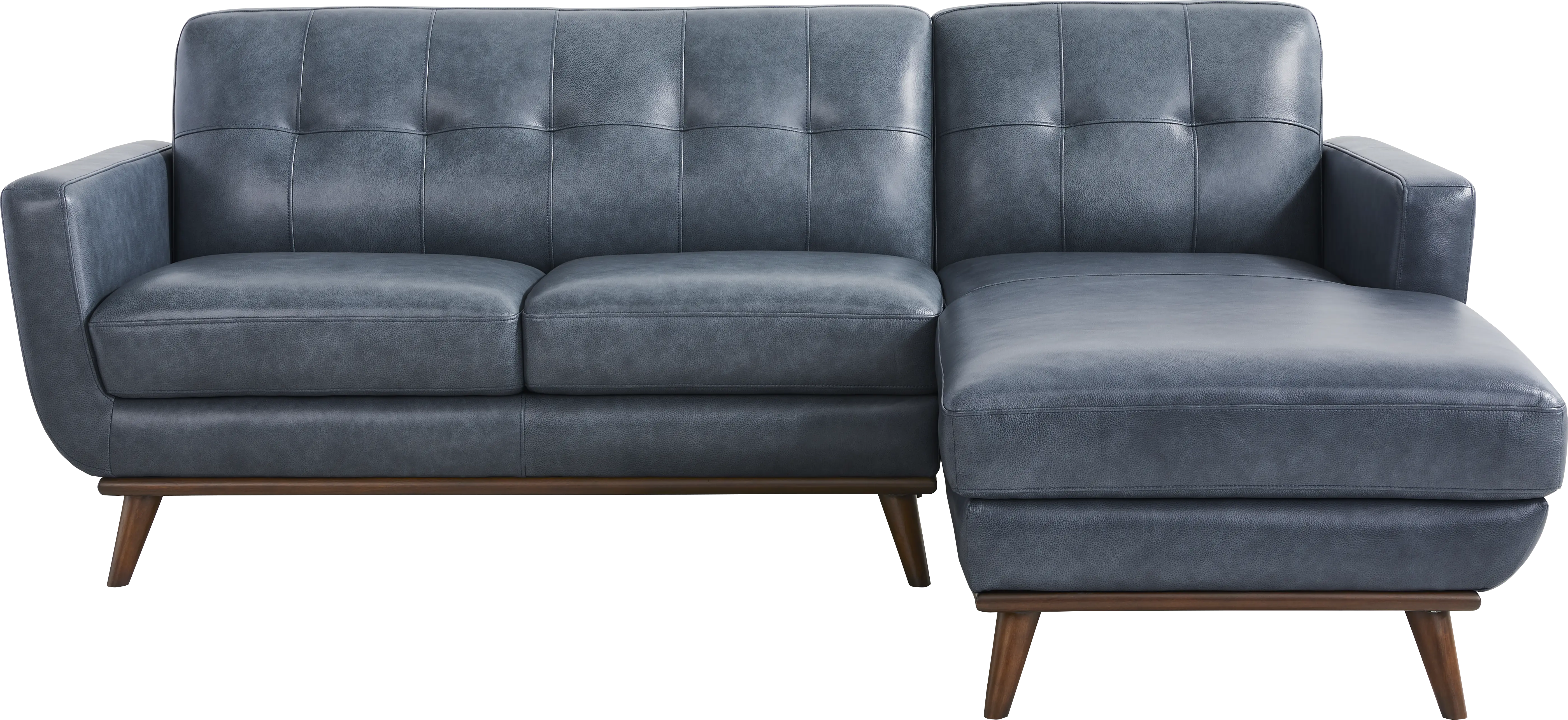 Greyson Blue 5 Pc Leather Sectional Living Room - Thumbnail - Image 2