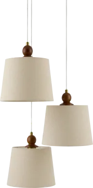 Woodren Circle Brown Chandelier