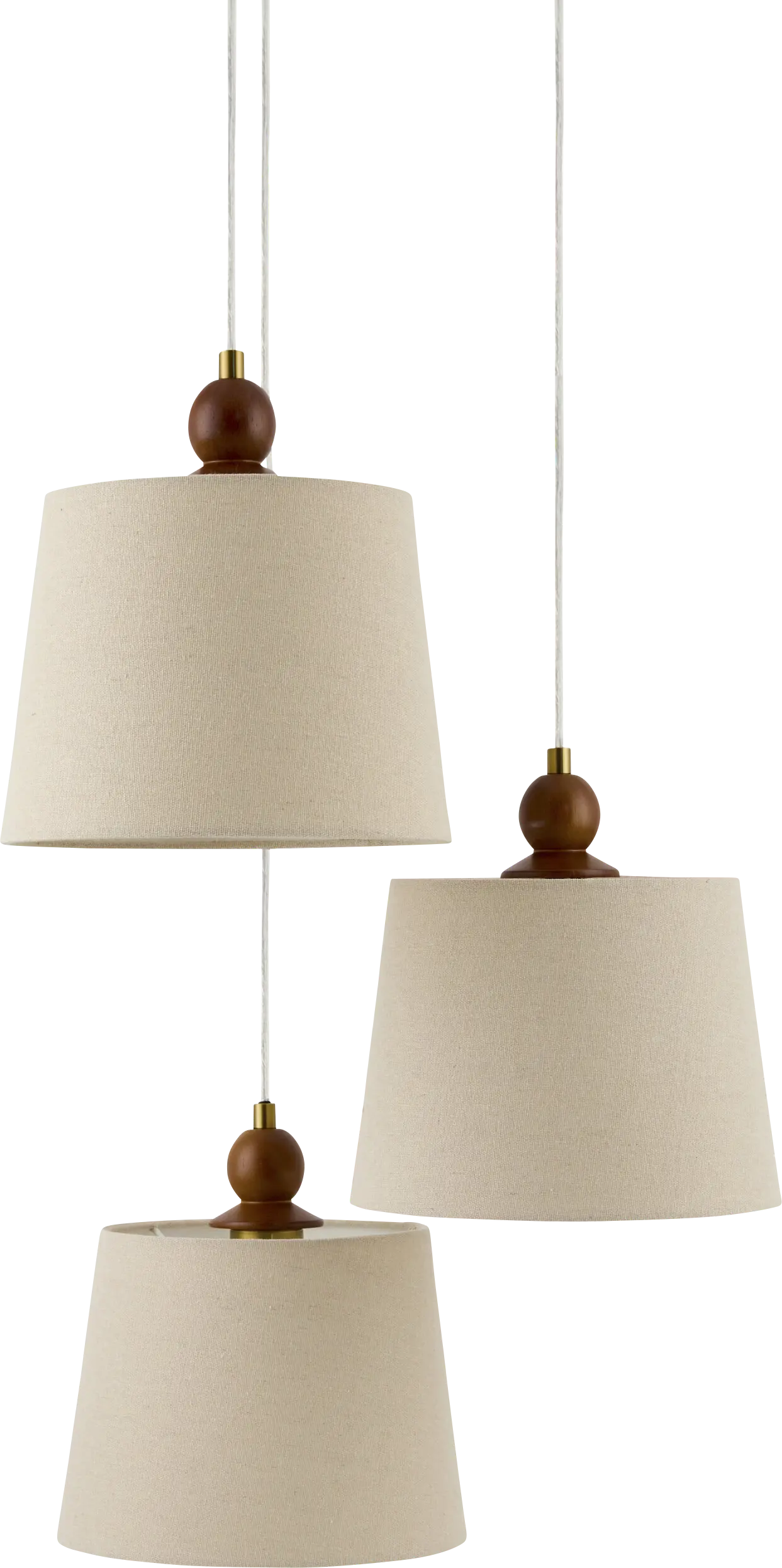 Woodren Circle Brown Chandelier