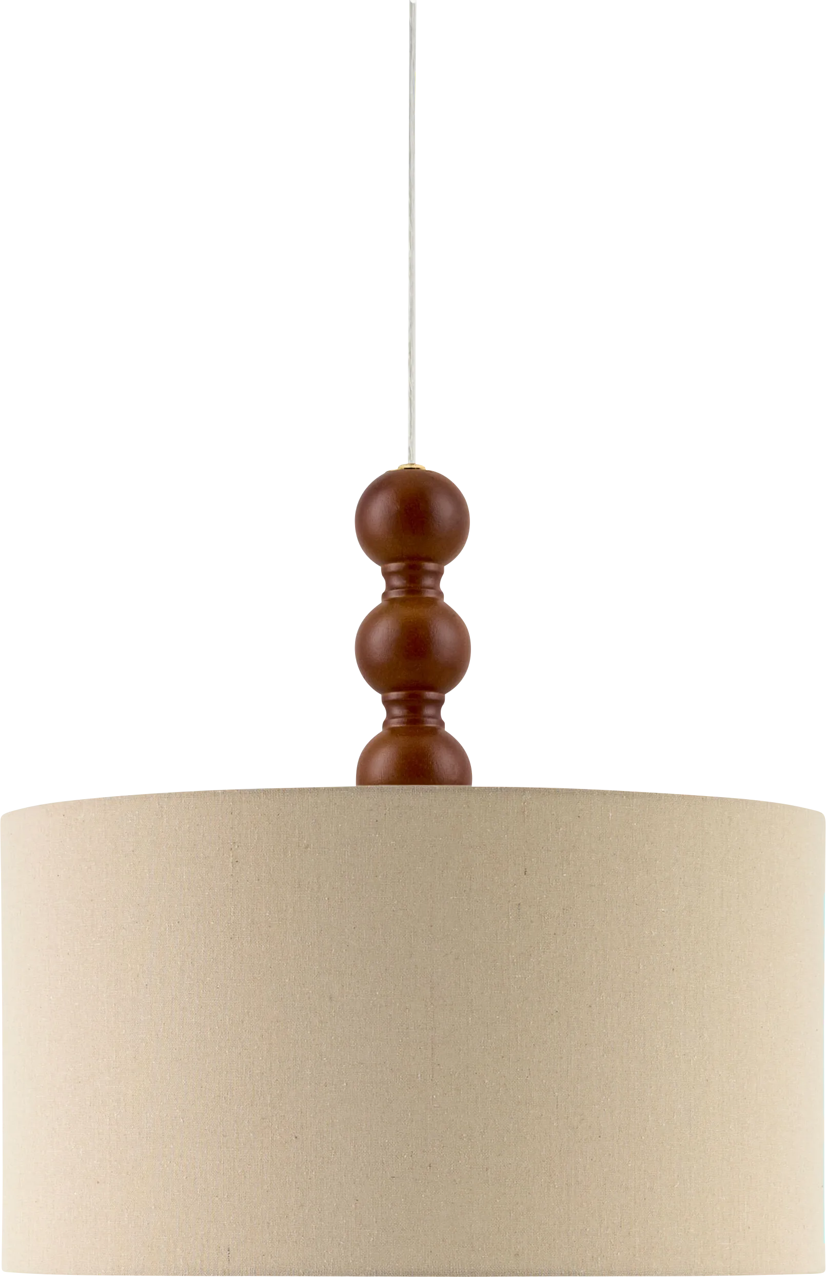 Woodren Circle Brown Pendant - Image 1