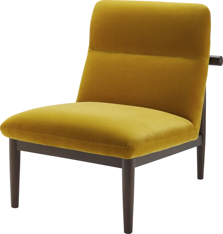Asma Mustard Accent Chair