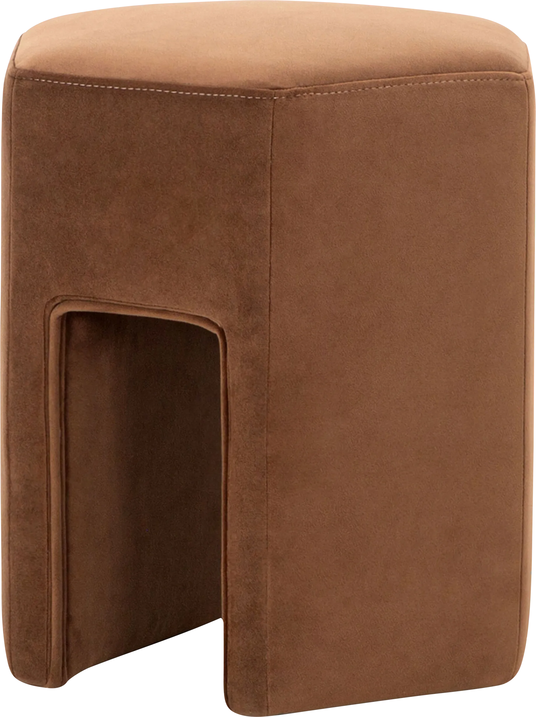 Azisa Brown Ottoman - Image 1