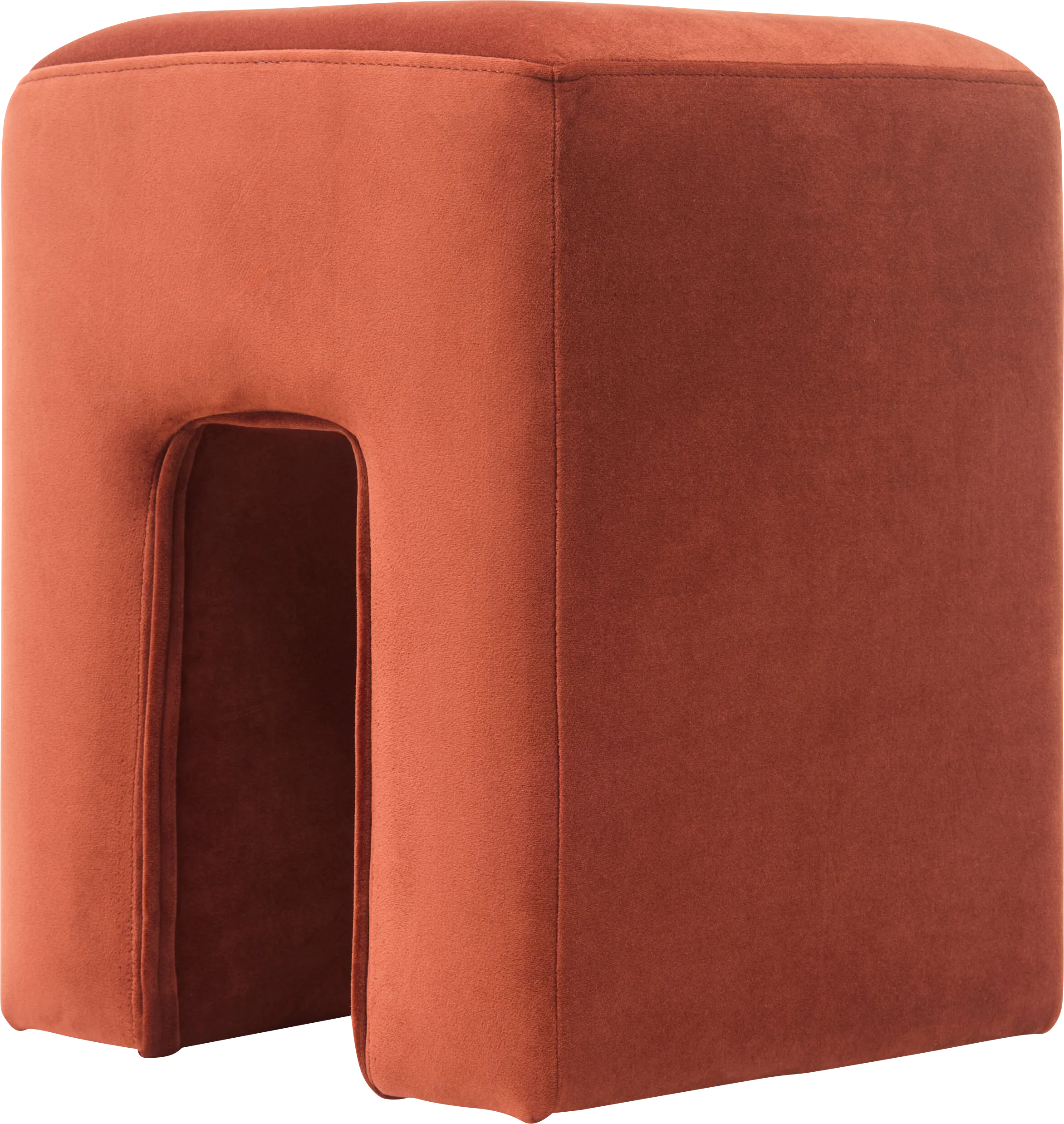Hadria Rust Ottoman - Thumbnail - Image 1