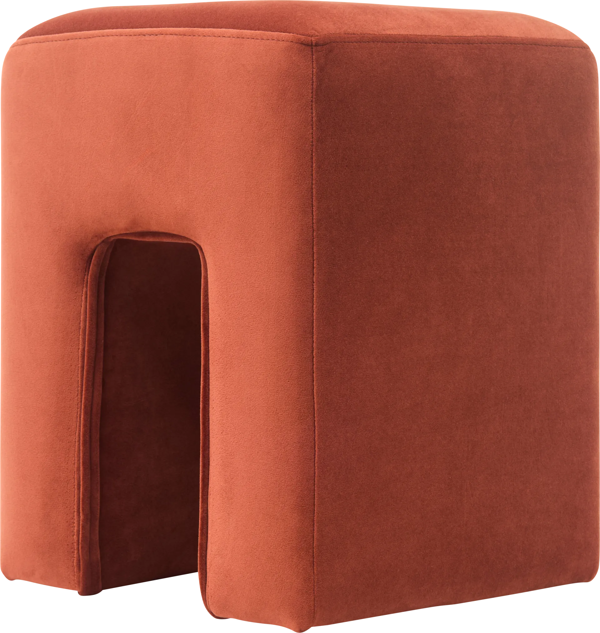 Hadria Rust Ottoman - Image 1
