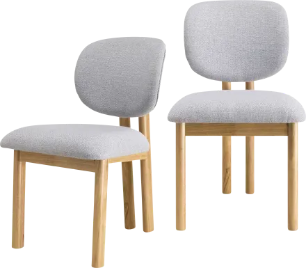 Hayan Light Blue Side Chair, Set of 2