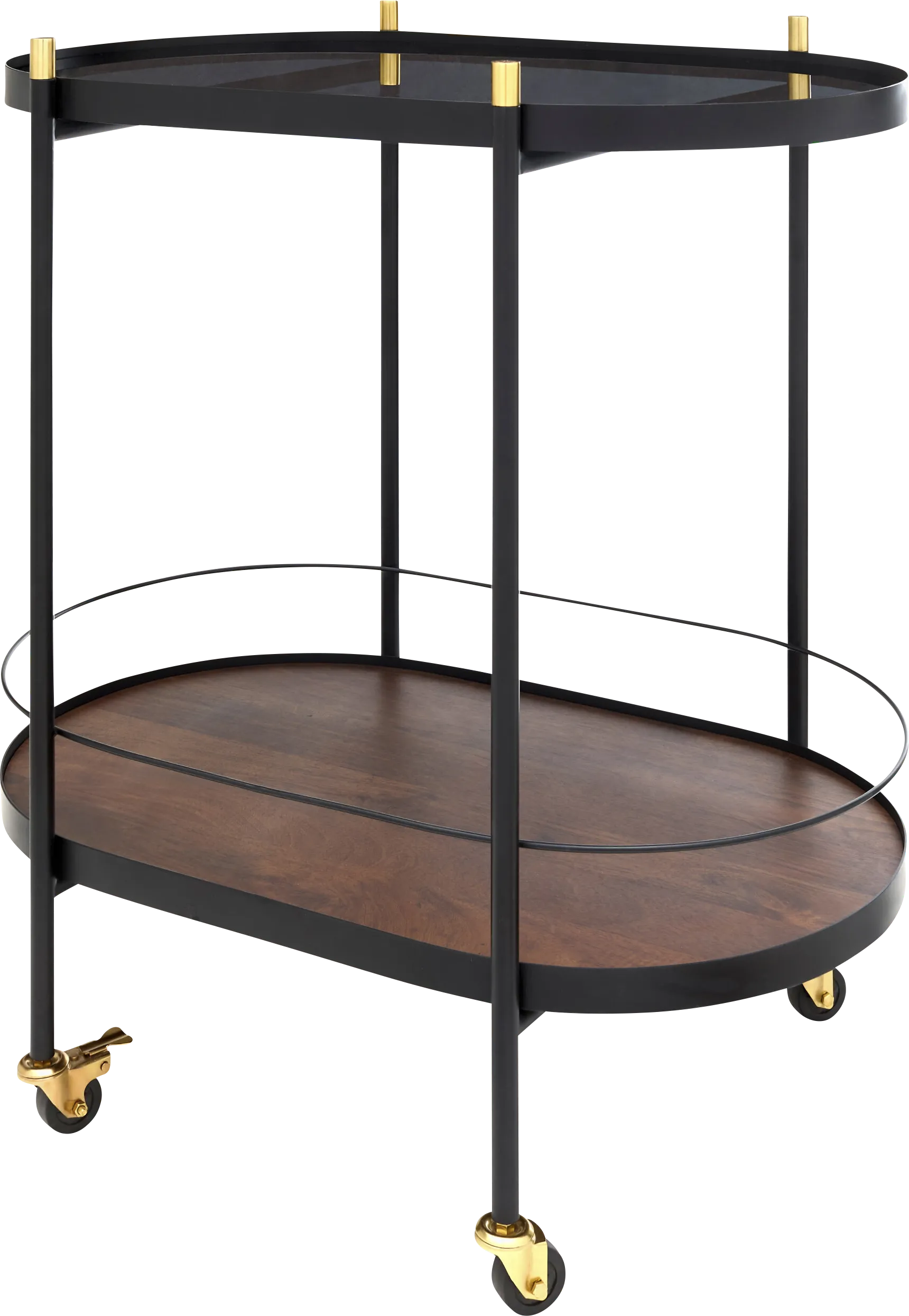 Briesco Black Bar Cart